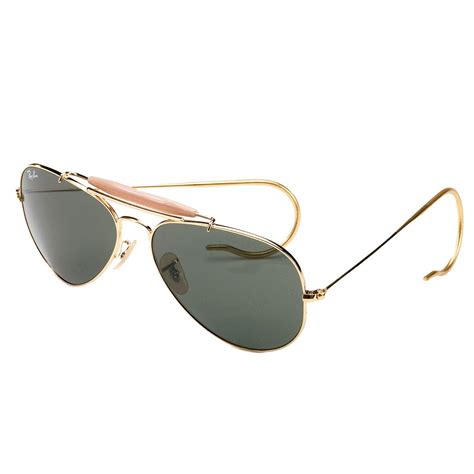 Aviator frame sunglasses in gold